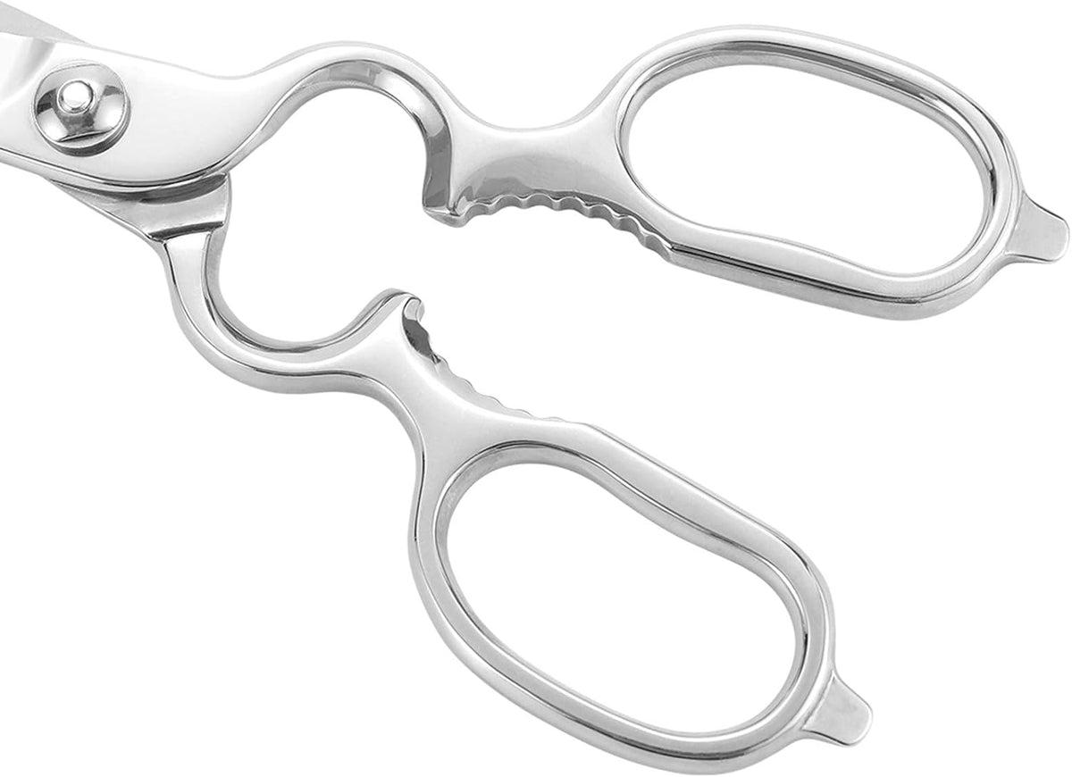 8.5" Kitchen Shears Heavy Duty Forged Stainless Steel Scissors | Ultra Sharp Food Scissors with Detachable Design, Bottle Opener and Nut Cracker for Cooking, Cutting Meat and Vegetables