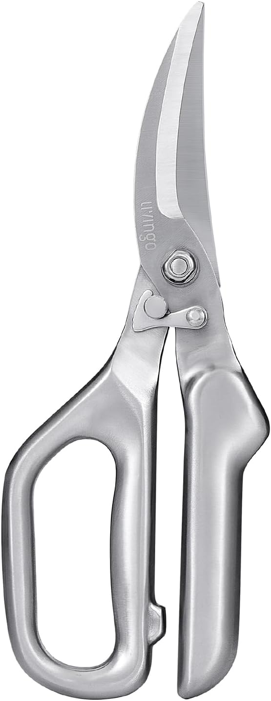 8.5" Kitchen Shears Heavy Duty Forged Stainless Steel Scissors | Ultra Sharp Food Scissors with Detachable Design, Bottle Opener and Nut Cracker for Cooking, Cutting Meat and Vegetables