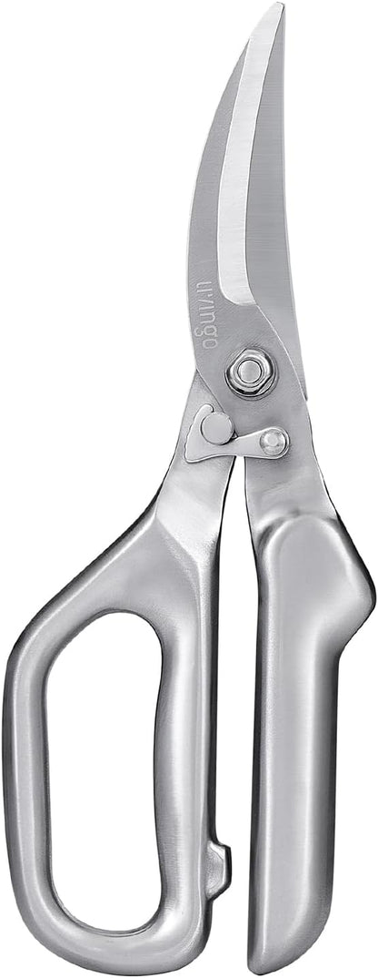8.5" Kitchen Shears Heavy Duty Forged Stainless Steel Scissors | Ultra Sharp Food Scissors with Detachable Design, Bottle Opener and Nut Cracker for Cooking, Cutting Meat and Vegetables