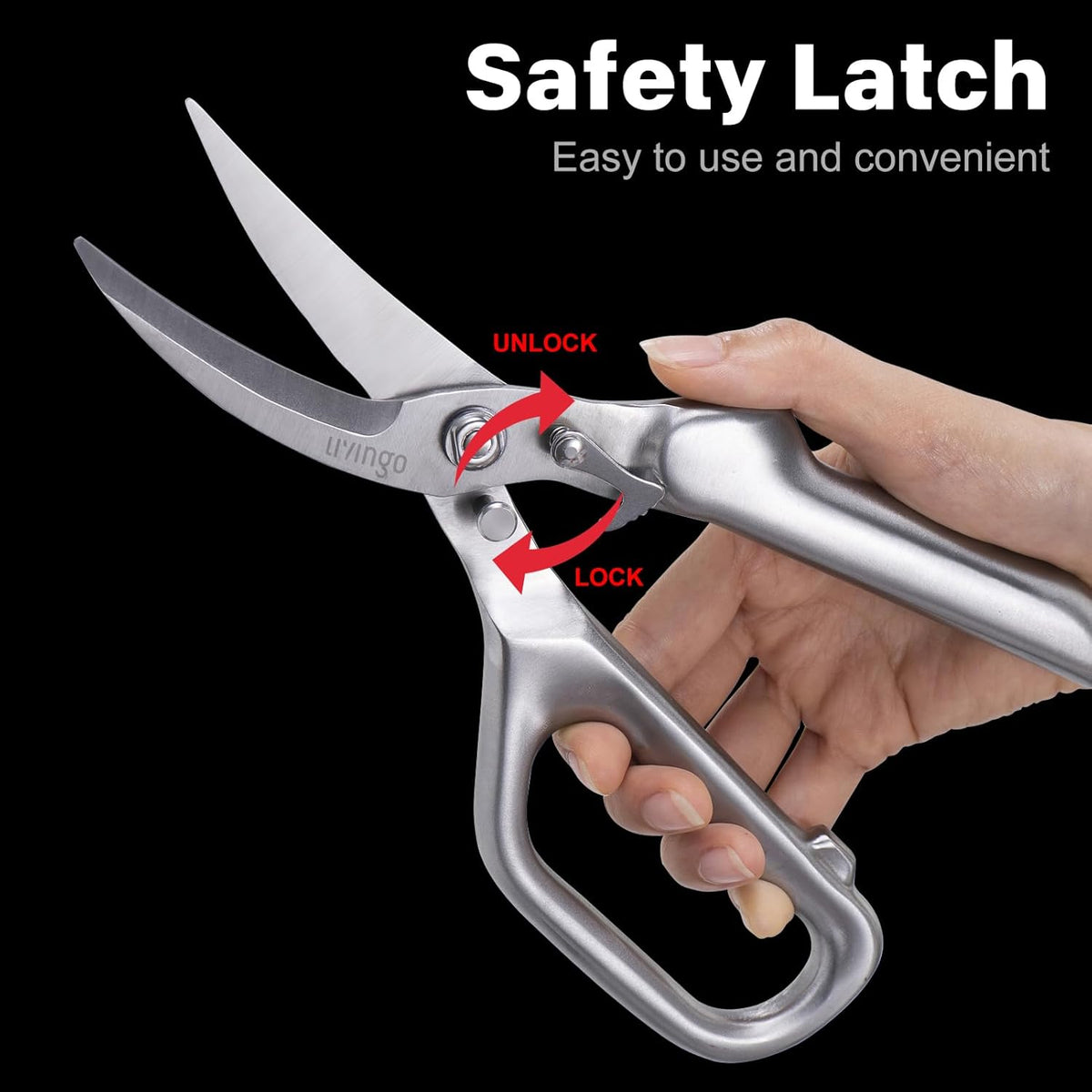 8.5" Kitchen Shears Heavy Duty Forged Stainless Steel Scissors | Ultra Sharp Food Scissors with Detachable Design, Bottle Opener and Nut Cracker for Cooking, Cutting Meat and Vegetables