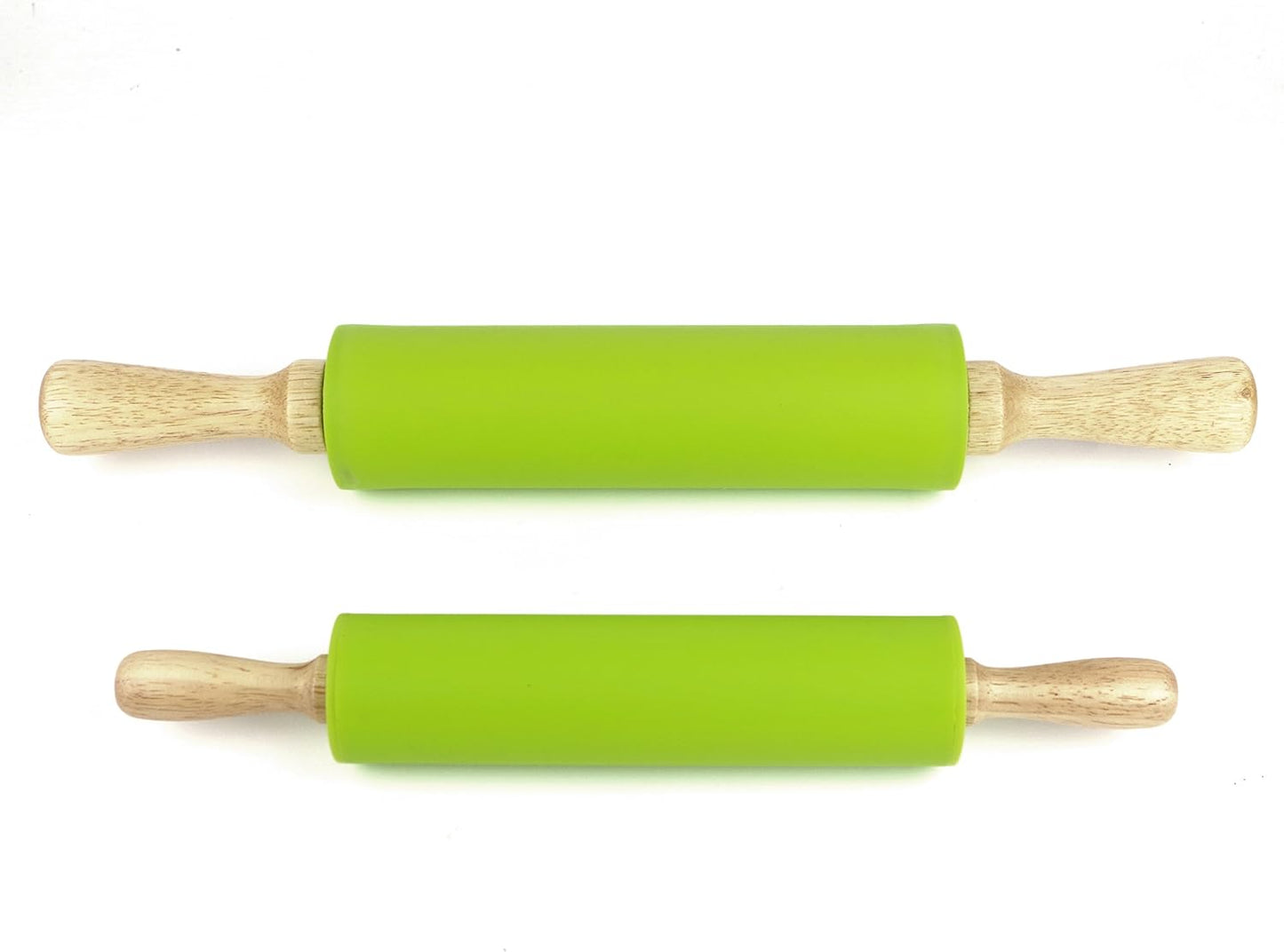 Silicone Rolling Pin for Baking Non-stick Rolling Pin Dough Roller Wooden Handle Kitchen Accessories Pastry Roller