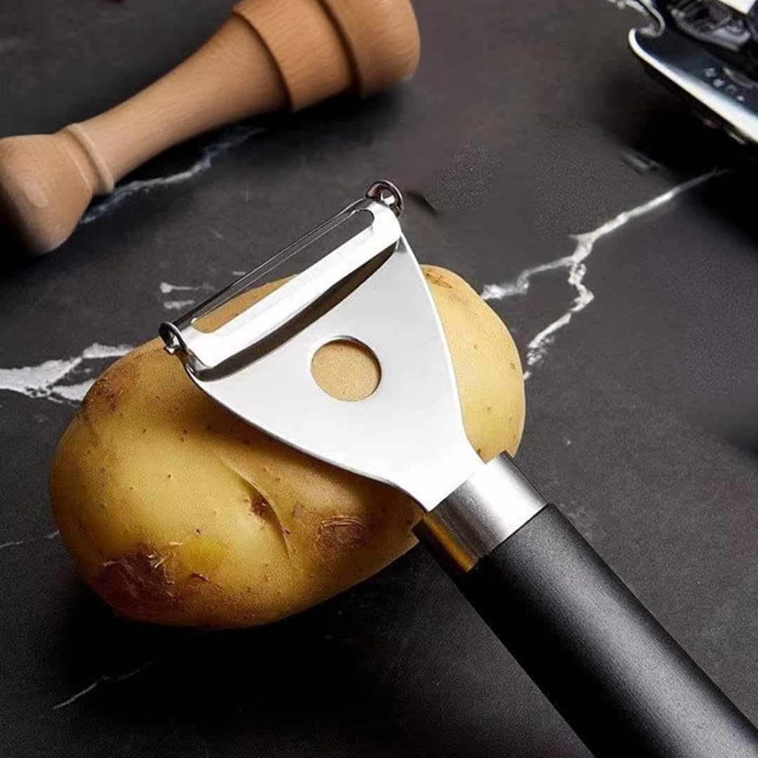 Pro Y-Shaped Swivel Peeler, 7in, Premium Stainless Steel Blades, Comfortable Black TPR Handle, Easy-Clean Kitchen Tool