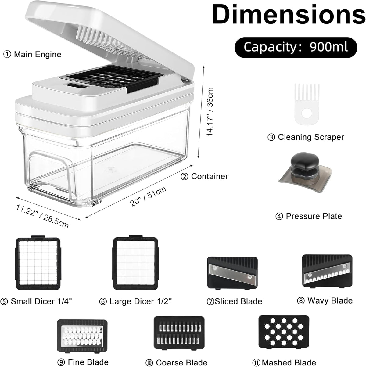 Rotary Cheese Grater Hand Crank, Vegetable Slicer with 3 Blades, Stable Suction, Labor-Saving Handle, Cheese Shredder for Potato Vegetables Nuts Chocolate, Black