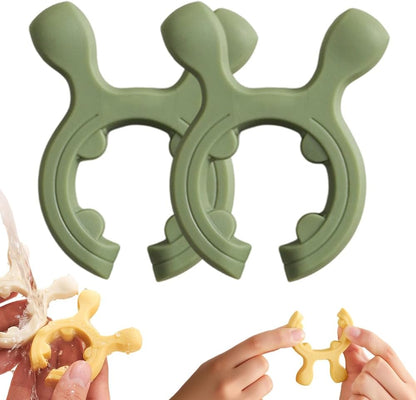 Multifunction Silicone Pot Handle Spatula Rack, 2026 Non-Slip Spoon Holder Stove Organizer Kitchen Gadgets, Steam Releaser,Utensil Anti Scalding Pot Clip for Cooking Accessories (1, Green)