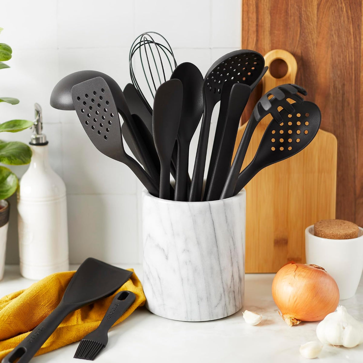 Silicone Onyx 4-pc Chef's Cooking Utensil Set