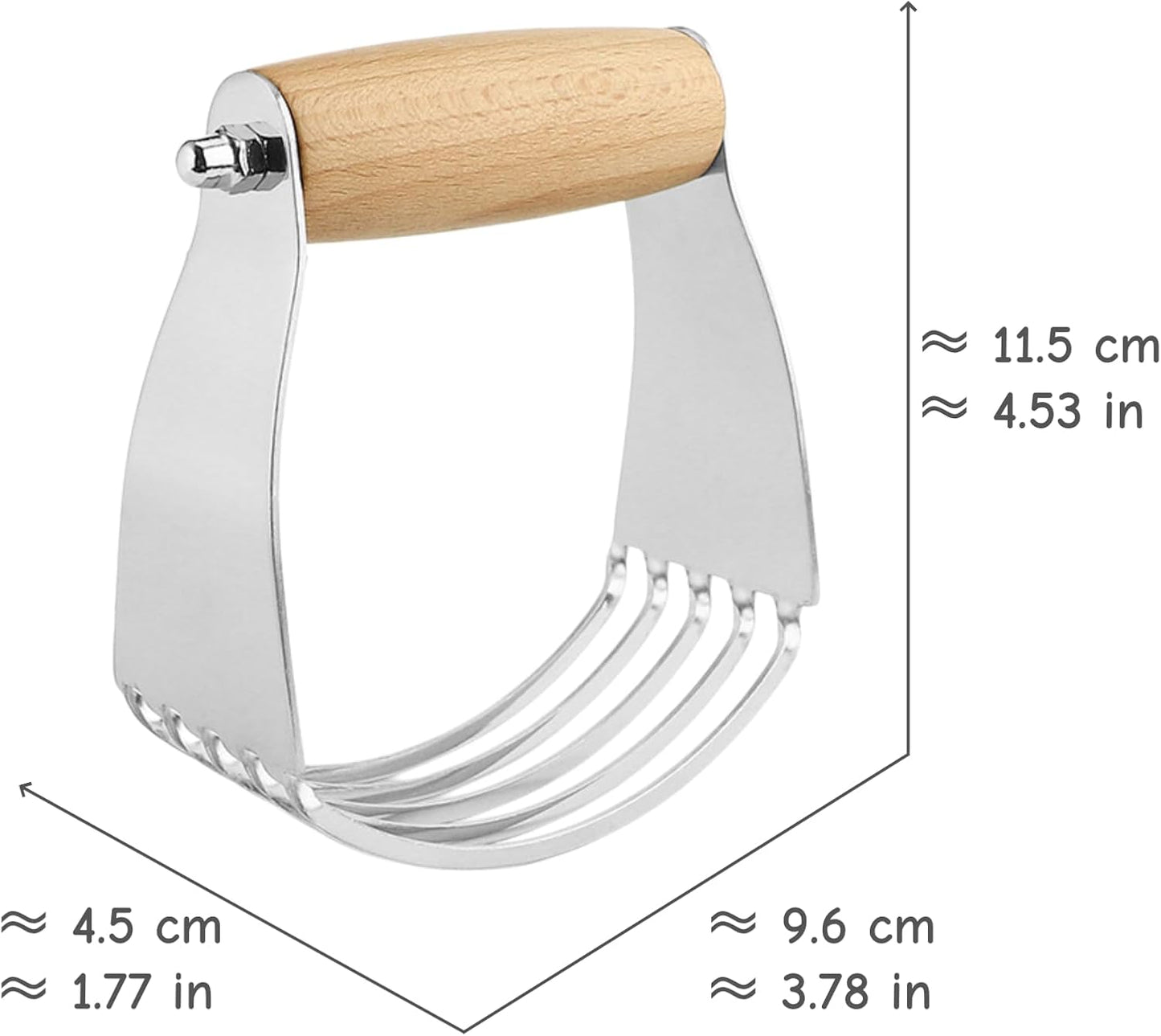 Stainless Steel Wooden Handle Pastry and Butter Cutting Machine | Home Baking, Kitchen Cooking, Flour Mixer