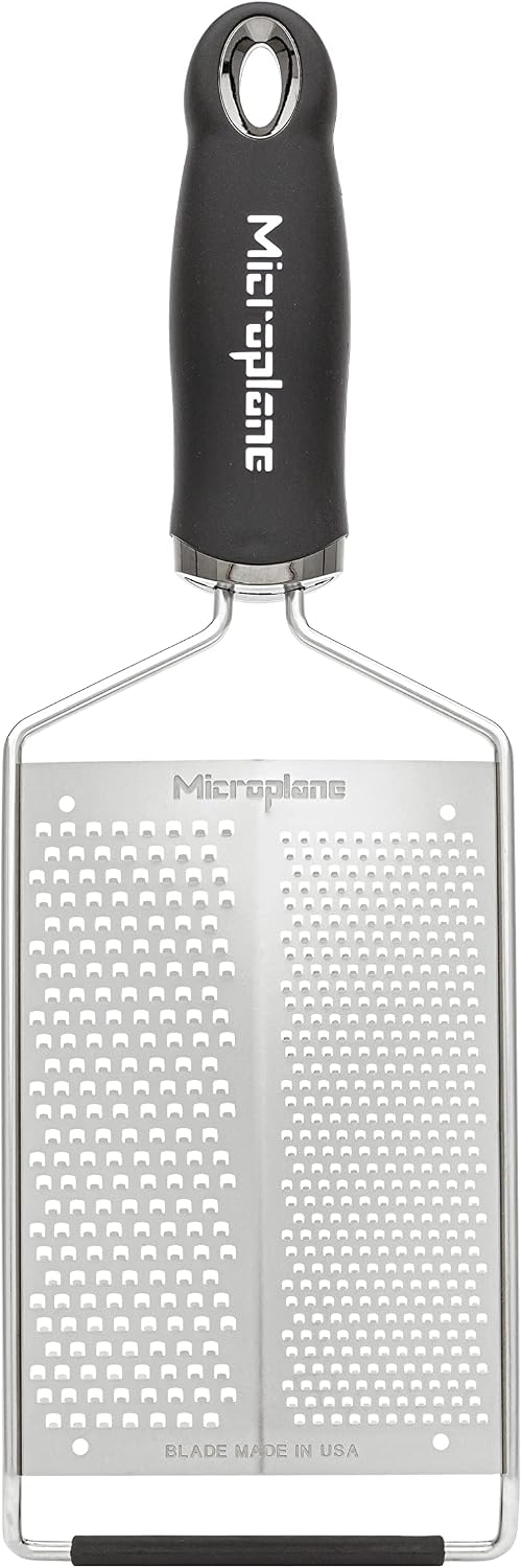 Gourmet Dual Grater - Fine and Coarse Stainless Steel Blades for Effortless Parmesan Cheese Grating and More