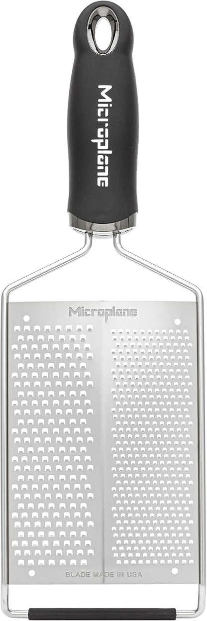 Gourmet Dual Grater - Fine and Coarse Stainless Steel Blades for Effortless Parmesan Cheese Grating and More