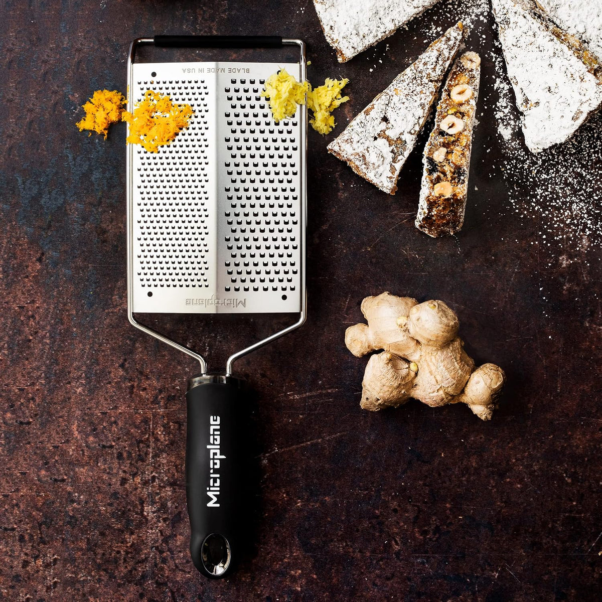 Gourmet Dual Grater - Fine and Coarse Stainless Steel Blades for Effortless Parmesan Cheese Grating and More