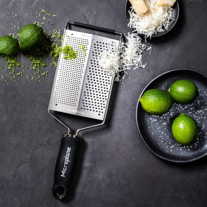 Gourmet Dual Grater - Fine and Coarse Stainless Steel Blades for Effortless Parmesan Cheese Grating and More
