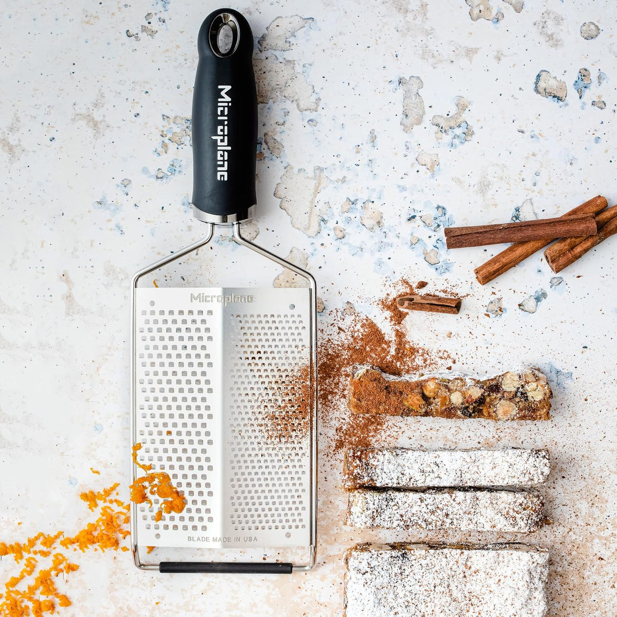 Gourmet Dual Grater - Fine and Coarse Stainless Steel Blades for Effortless Parmesan Cheese Grating and More
