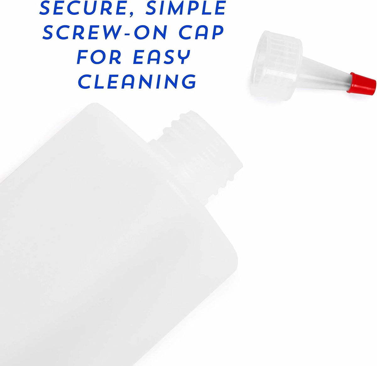 Professional Squeeze Bottles with Red Cap Restaurant-Grade Condiment Dispensers for Sauces, Ketchup, Mustard, BBQ - BPA-Free Plastic Kitchen Bottles, Perfect for Home & Commercial Use (2, 8o'z)