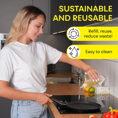 Professional Squeeze Bottles with Red Cap Restaurant-Grade Condiment Dispensers for Sauces, Ketchup, Mustard, BBQ - BPA-Free Plastic Kitchen Bottles, Perfect for Home & Commercial Use (2, 8o'z)