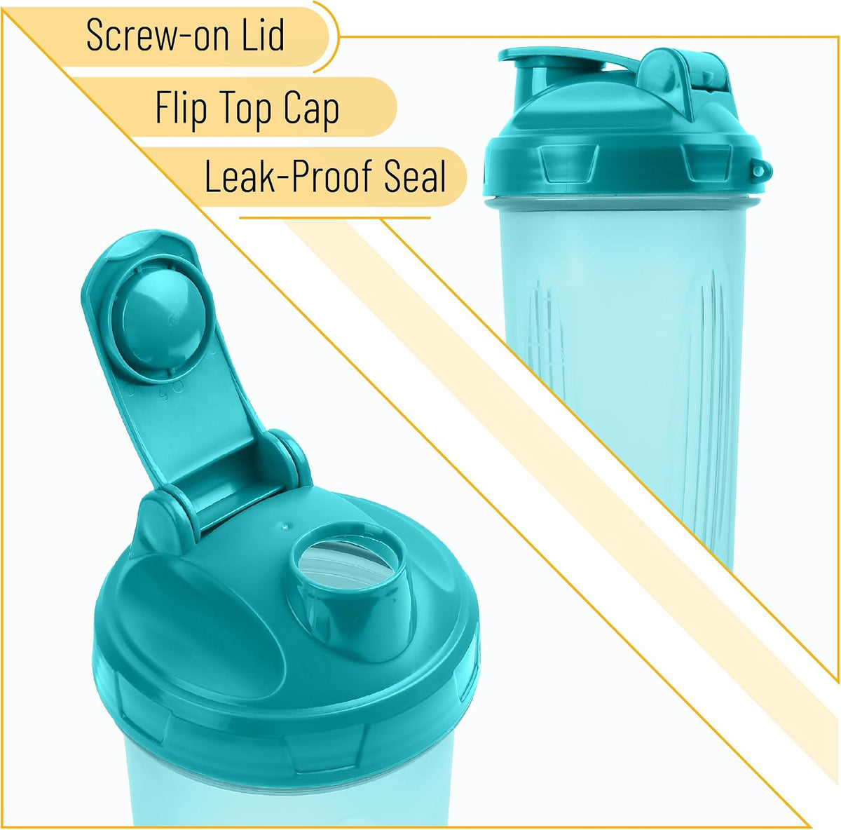 Shaker Bottles for Protein Mixes, 28 oz