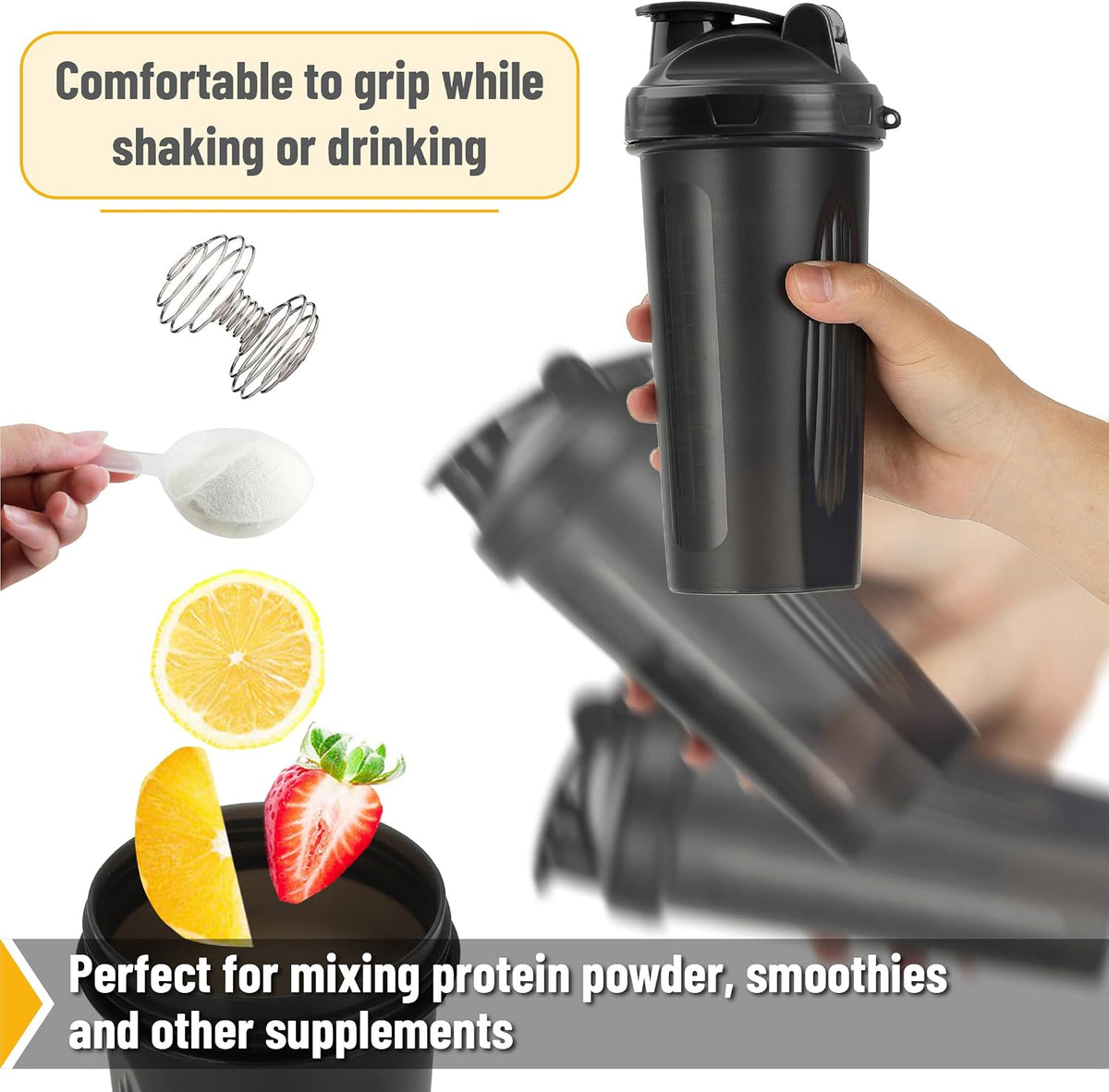 Shaker Bottles for Protein Mixes, 28 oz