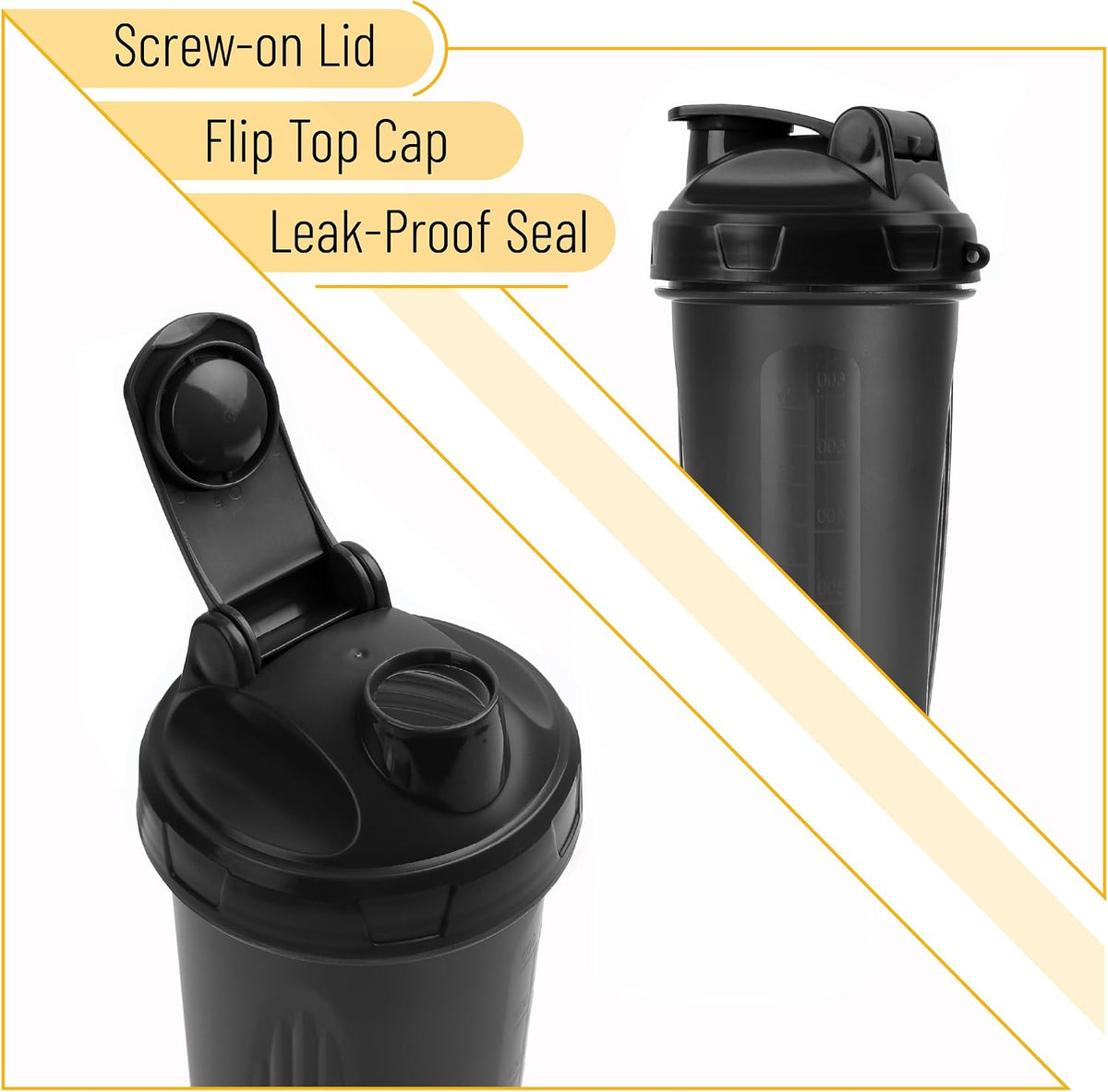 Shaker Bottles for Protein Mixes, 28 oz