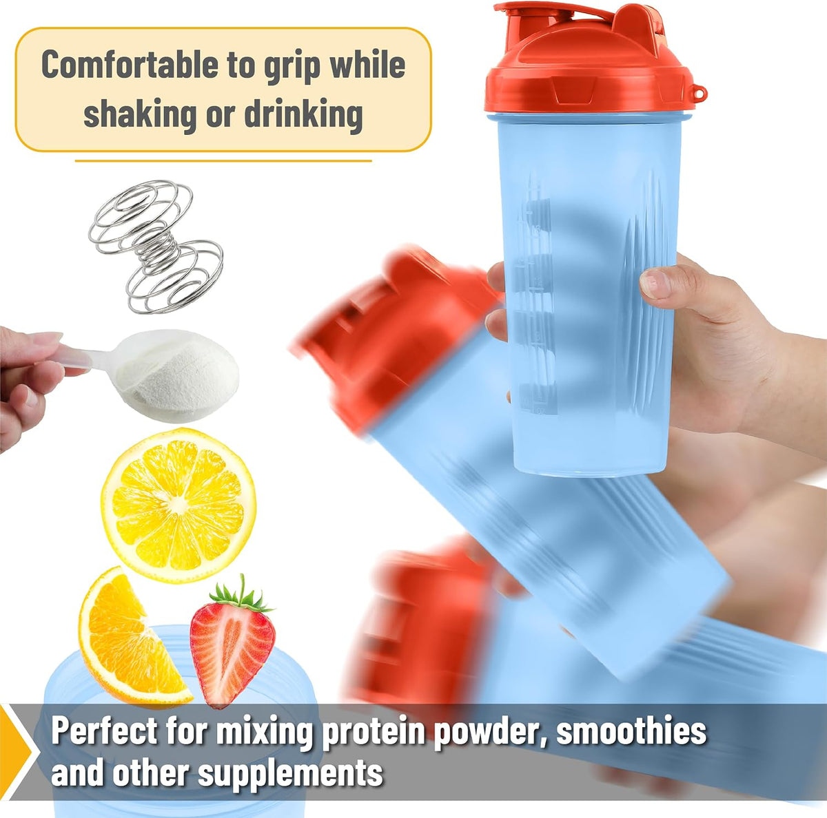 Shaker Bottles for Protein Mixes, 28 oz