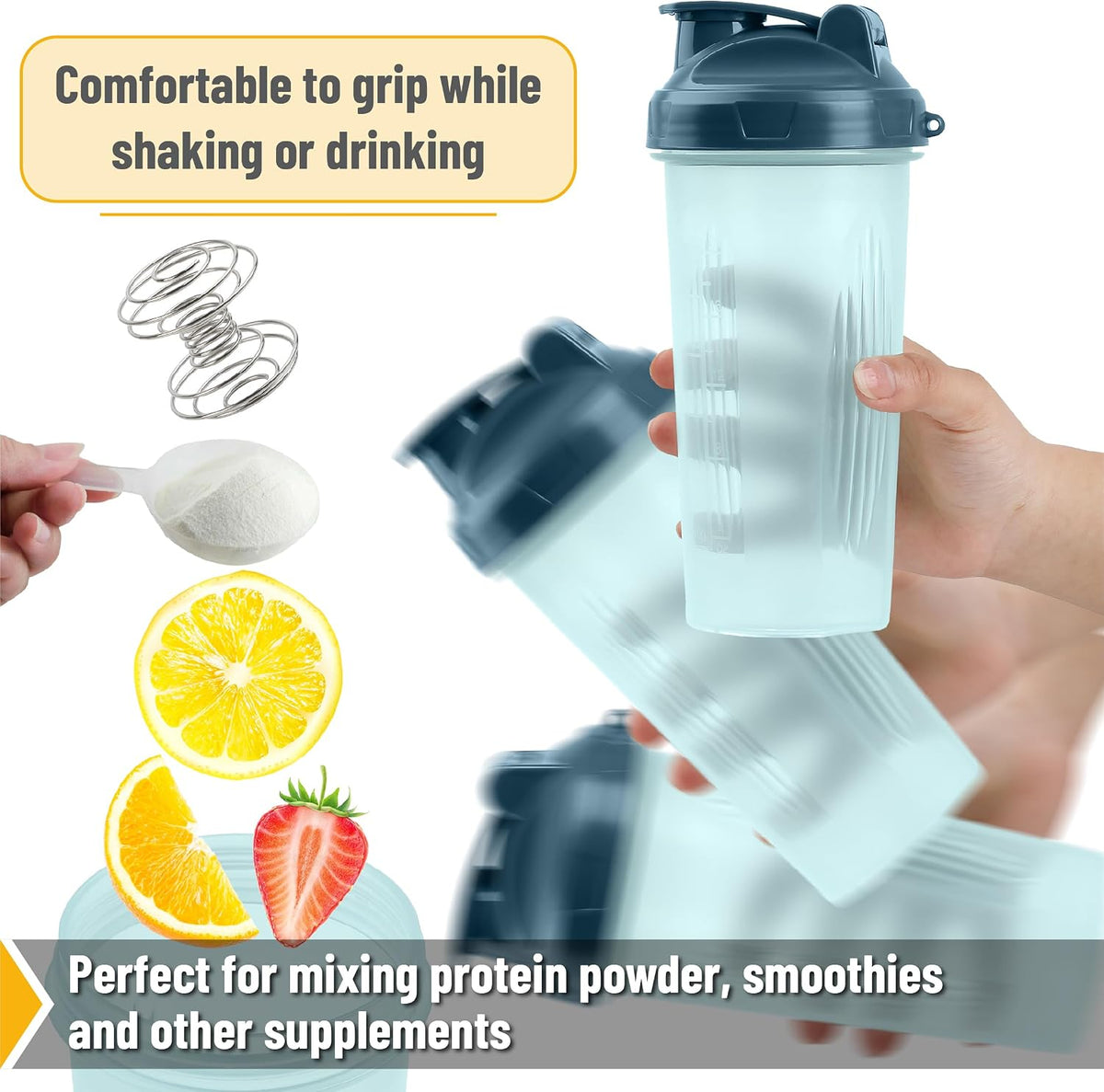 Shaker Bottles for Protein Mixes, 28 oz