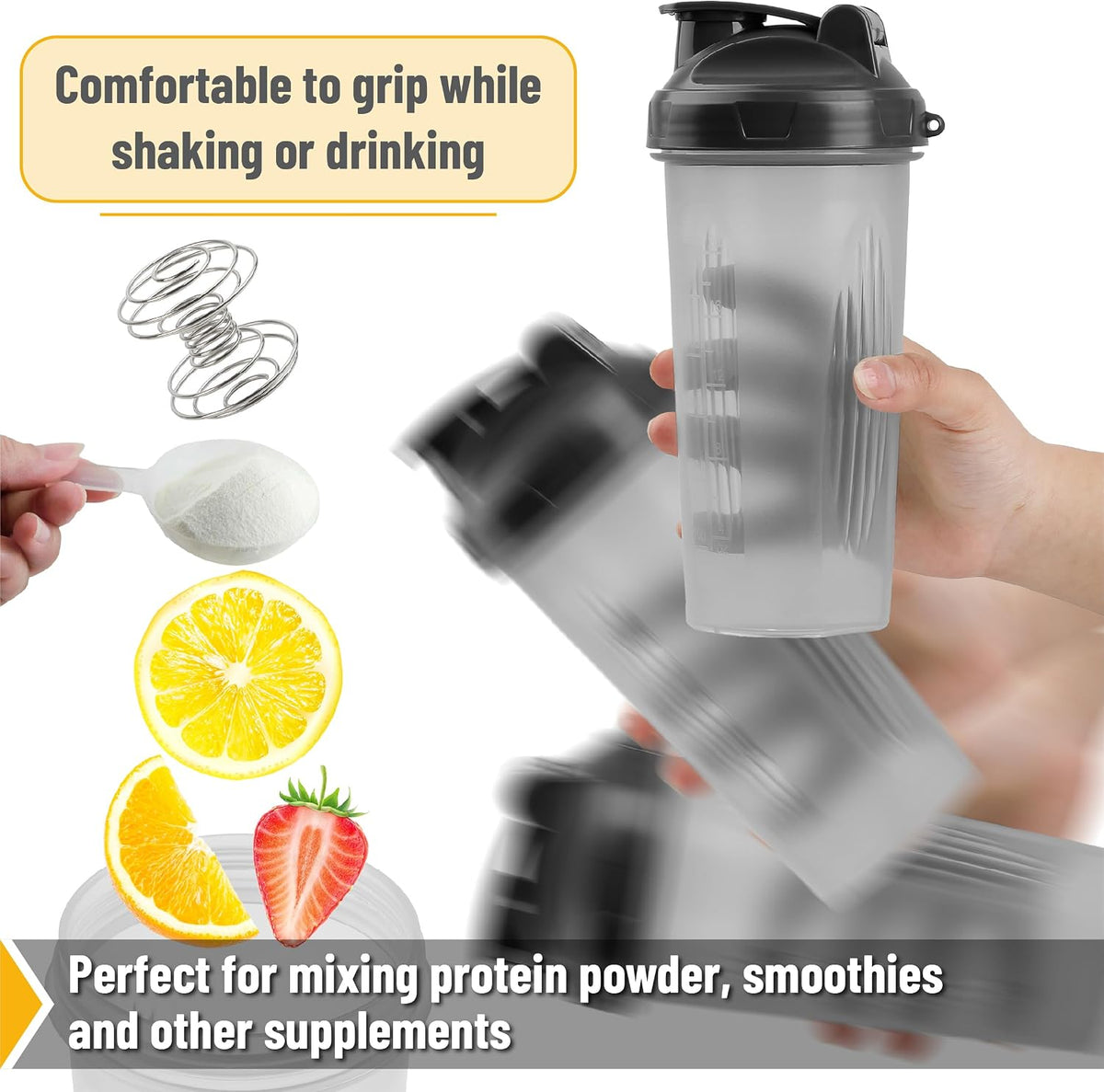 Shaker Bottles for Protein Mixes, 28 oz
