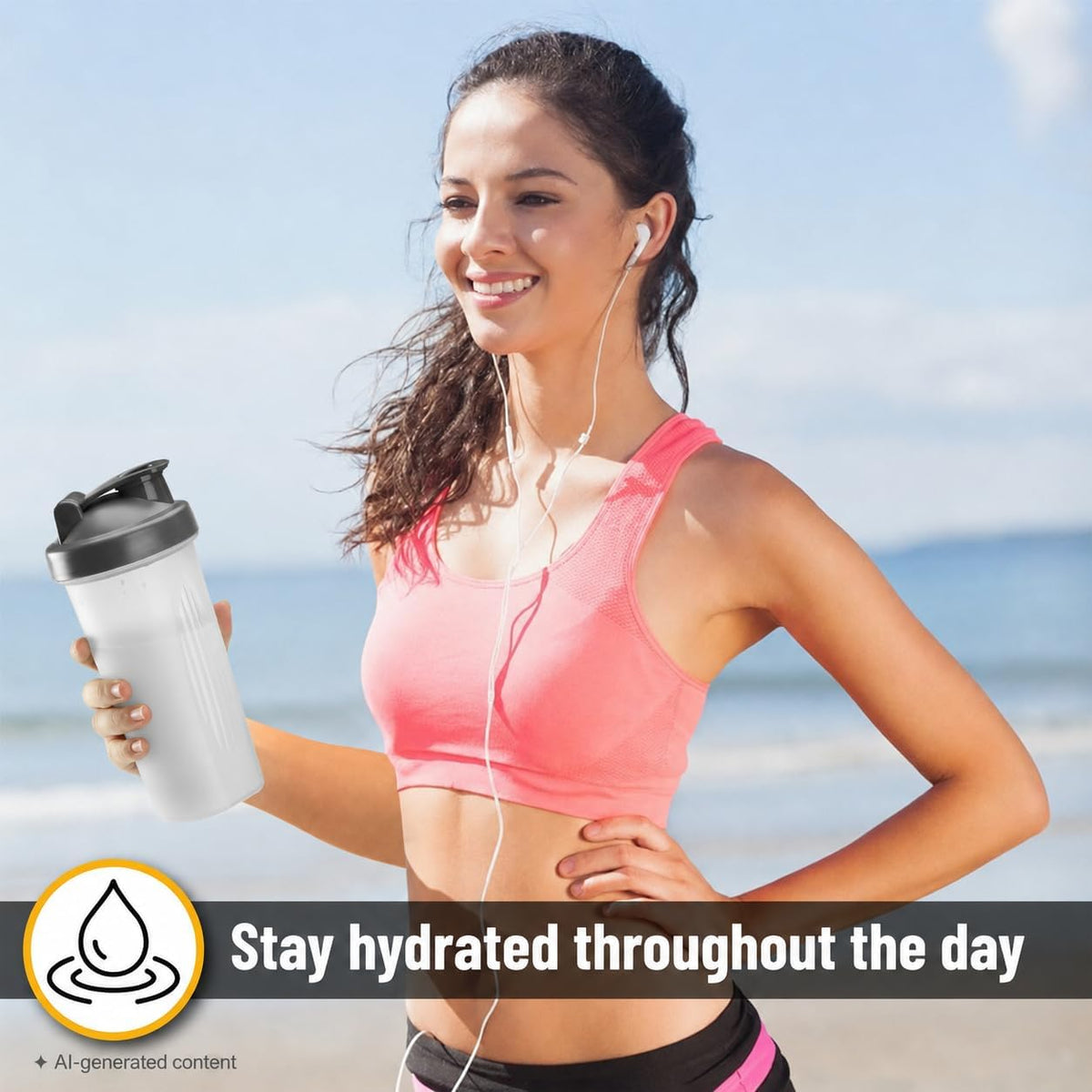 Shaker Bottles for Protein Mixes, 28 oz