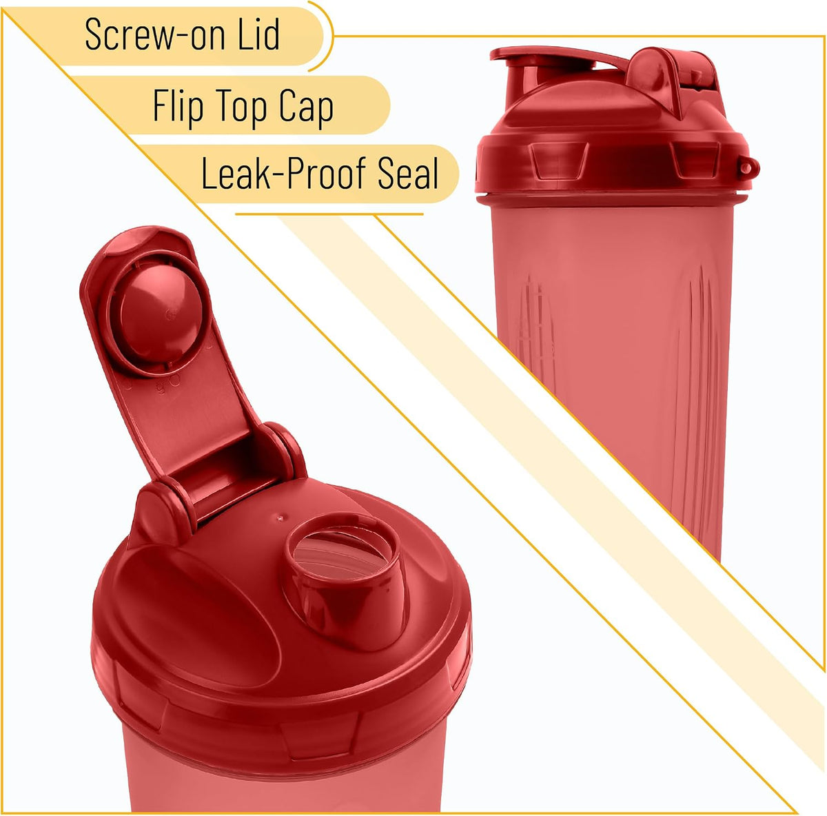 Shaker Bottles for Protein Mixes, 28 oz