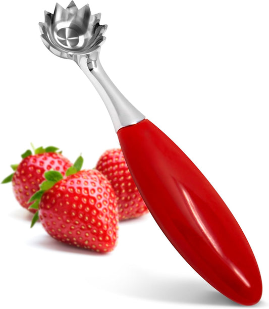 Joie Strawberry Huller, Remove Stems with Precision and Ease, Ergonomic Handle, Efficient Kitchen Gadget, Stainless Steel, BPA-Free, Dishwasher Safe