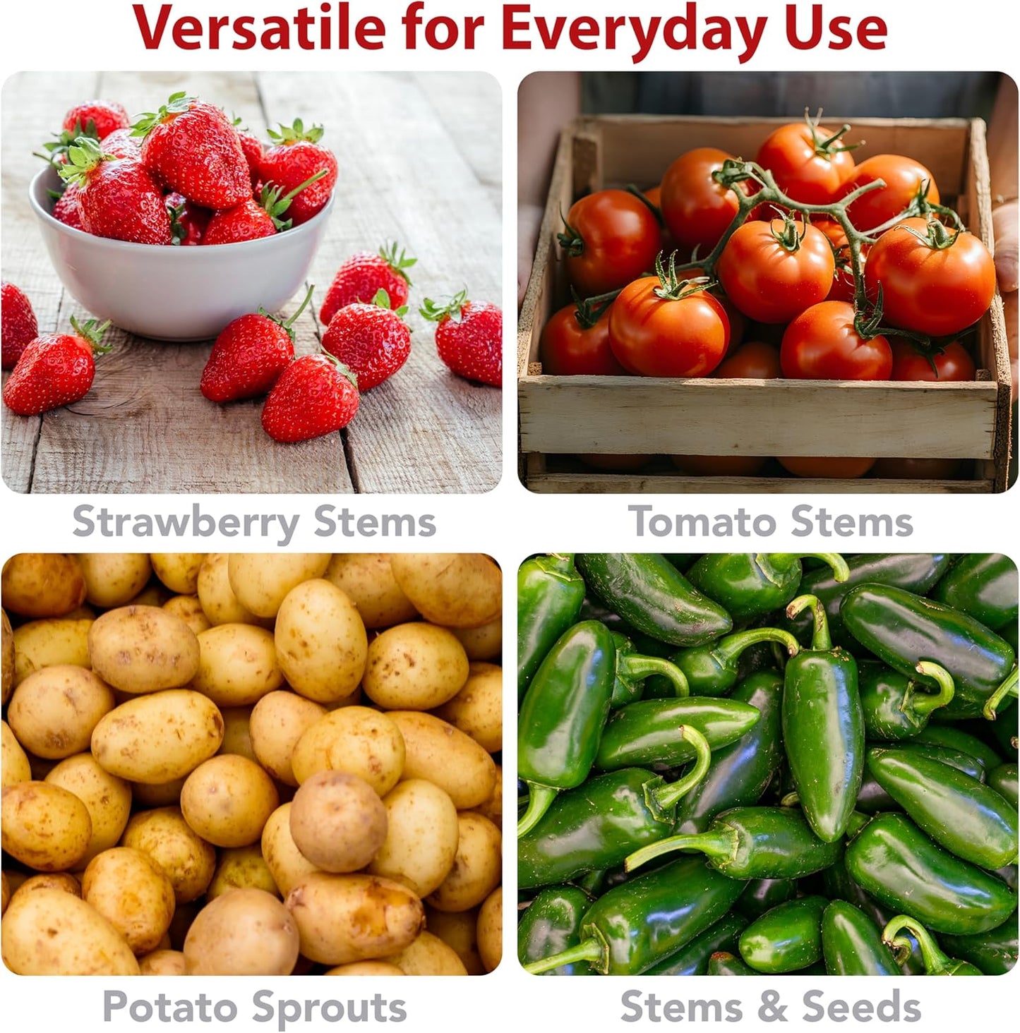 Joie Strawberry Huller, Remove Stems with Precision and Ease, Ergonomic Handle, Efficient Kitchen Gadget, Stainless Steel, BPA-Free, Dishwasher Safe