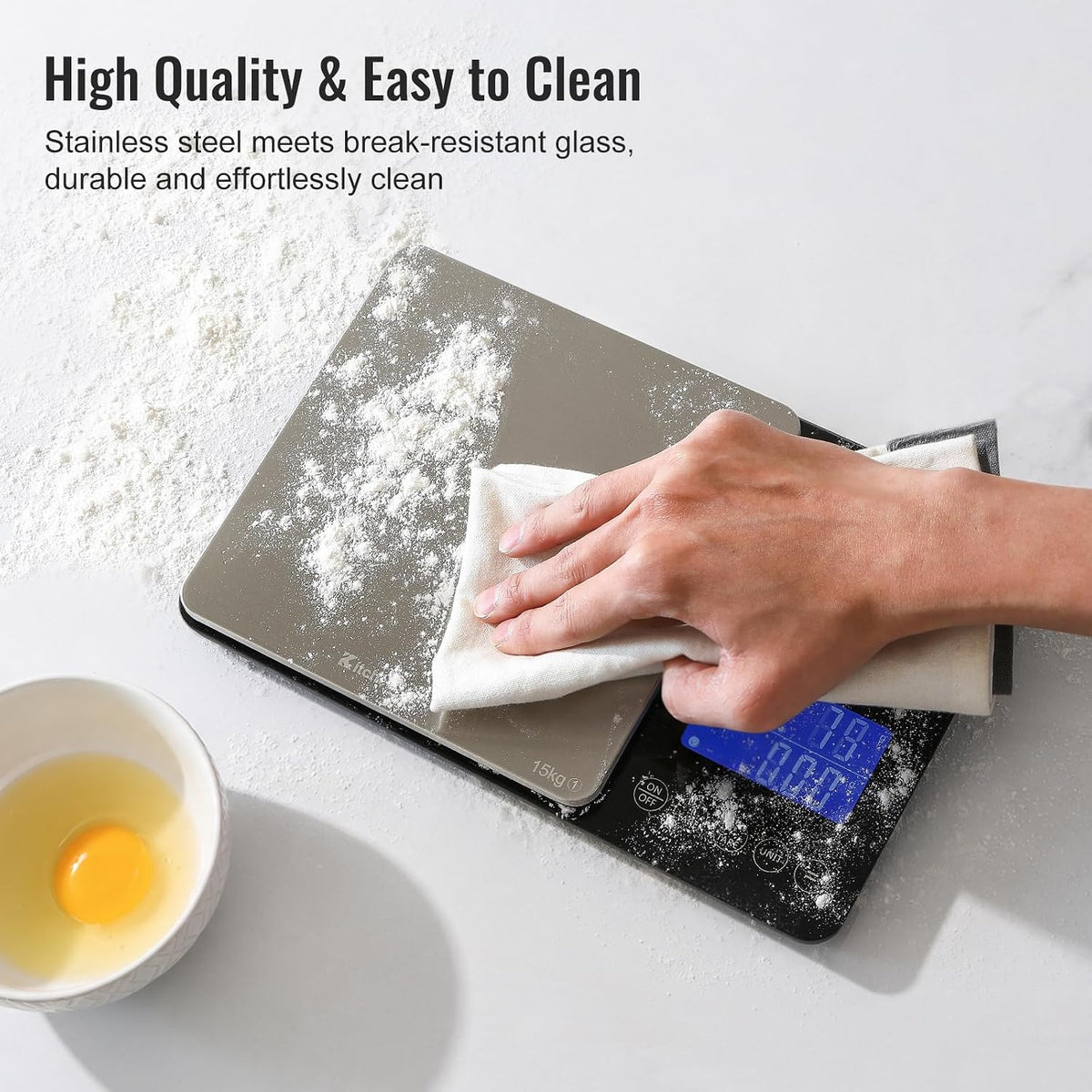 KitchenTour Dual Platform Digital Kitchen Food Scale, 0.001oz/33lb