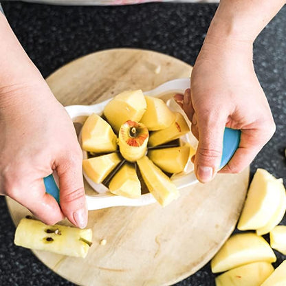 1 Apple Slicer Corer Divider 8 Blade-Easy Grip Apple Cutter With Stainless Steel- Fast Usage Apple Corer And Slicer Tool medium size 7"X4.2"