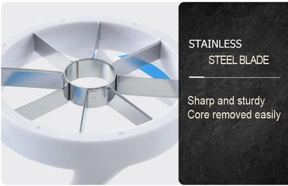 1 Apple Slicer Corer Divider 8 Blade-Easy Grip Apple Cutter With Stainless Steel- Fast Usage Apple Corer And Slicer Tool medium size 7"X4.2"