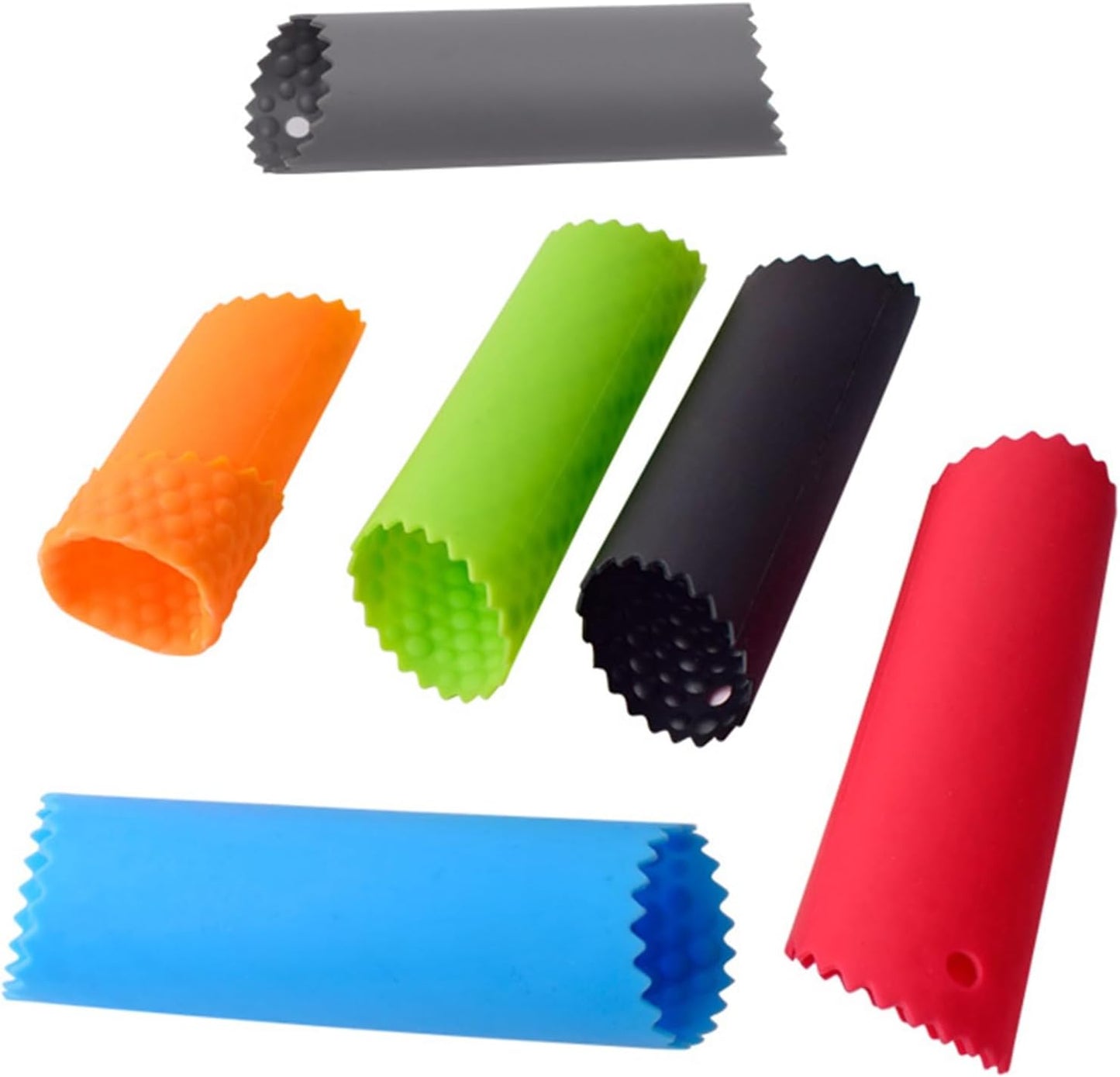 6 Pcs Silicone Garlic Peeler Tube, Garlic Peeler Skin Remover Roller - Skin Remover Garlic Roller Peeling Tube Tool for Useful Kitchen Tools(A)