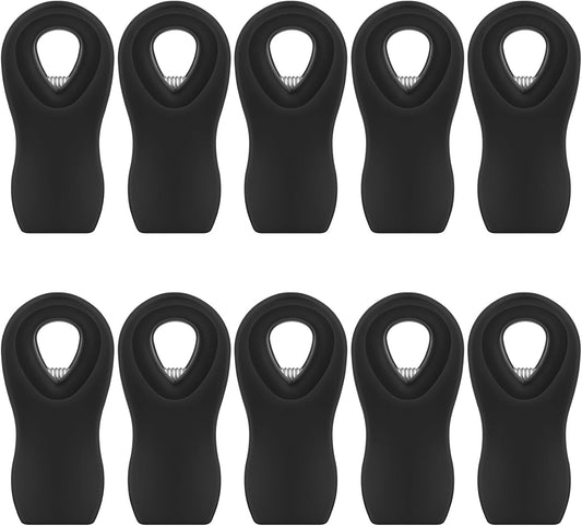 10PCS Magnetic Chip Clips Airtight Seal Reusable Black Bag Clips for Food Storage Heavy Duty Plastic Food Clip for Refrigerator,Fridge,Snack, Kitchen,Bread Bag,Garden,Clothes Pins,Home Decor