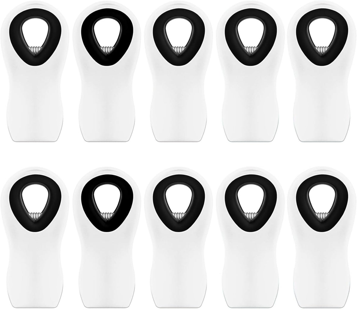 10PCS Magnetic Chip Clips Airtight Seal Reusable Black Bag Clips for Food Storage Heavy Duty Plastic Food Clip for Refrigerator,Fridge,Snack, Kitchen,Bread Bag,Garden,Clothes Pins,Home Decor