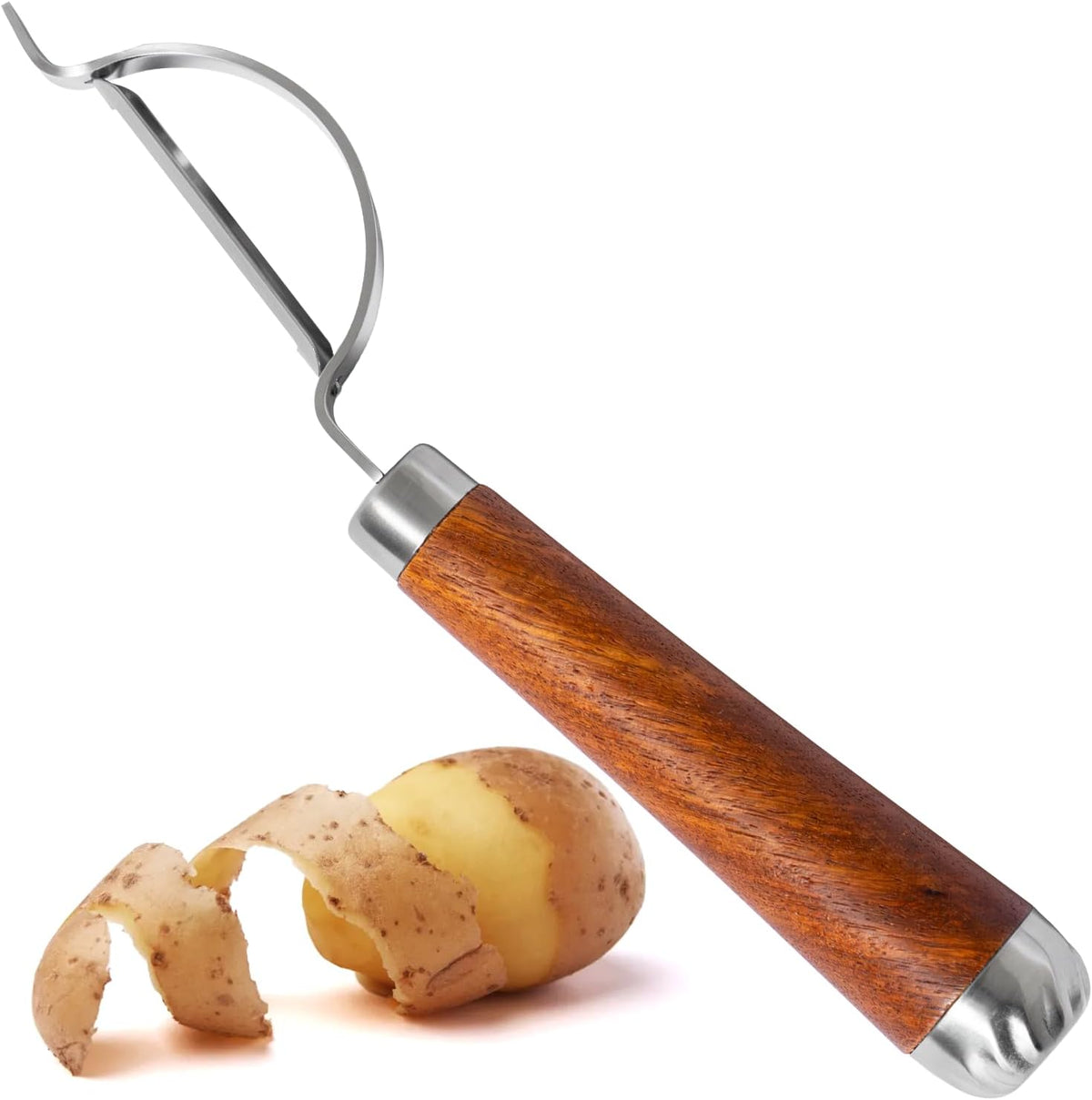 Vegetable Peeler for Kitchen, Y Peeler with SUS 304 Stainless Steel Blade & Handle, Ultra Sharp Potato Peeler with Built-in Eye Remover, Multifunctional Fruit & Veggie Peeler, Easy-Hang Loop