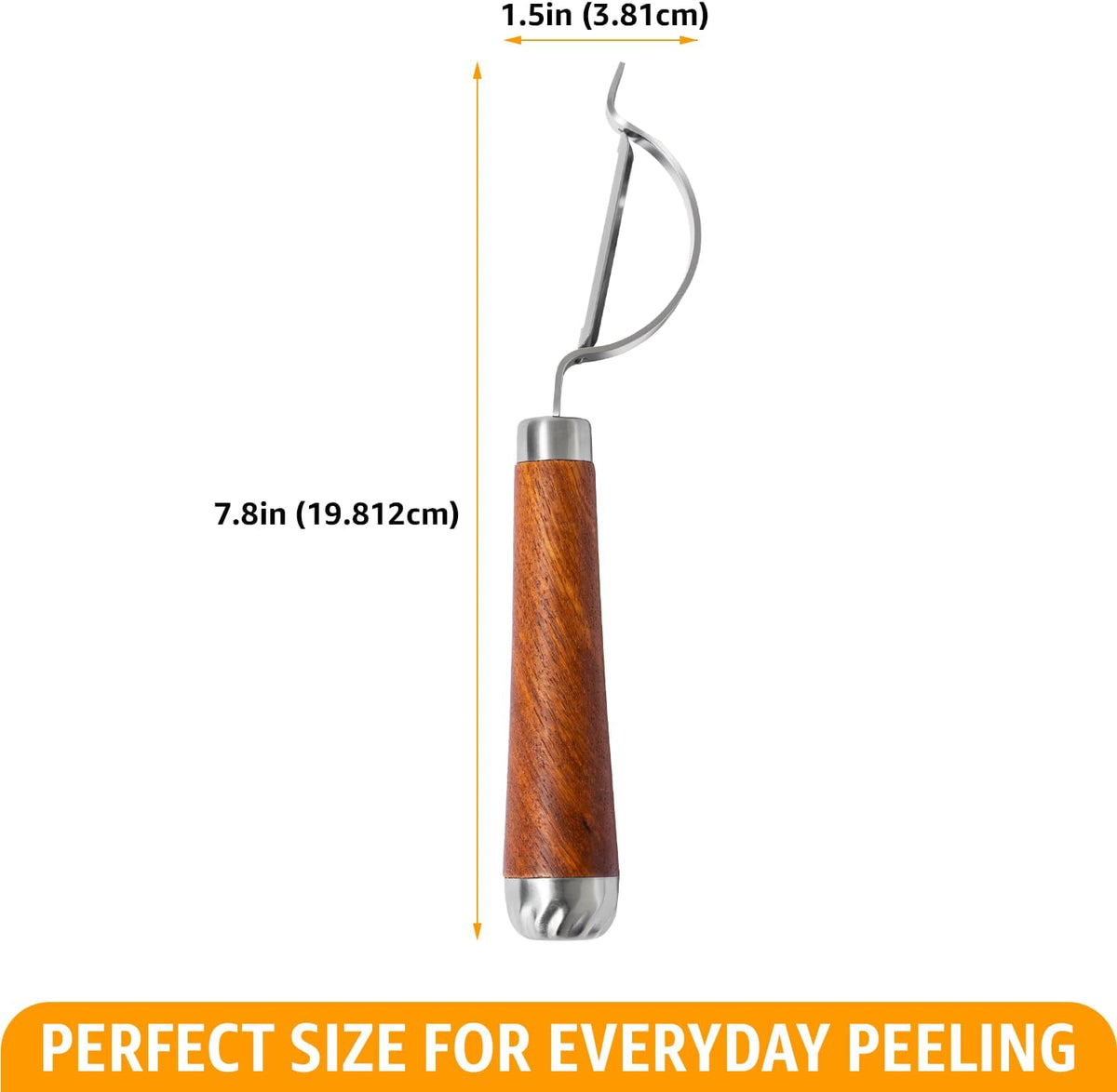 Vegetable Peeler for Kitchen, Y Peeler with SUS 304 Stainless Steel Blade & Handle, Ultra Sharp Potato Peeler with Built-in Eye Remover, Multifunctional Fruit & Veggie Peeler, Easy-Hang Loop