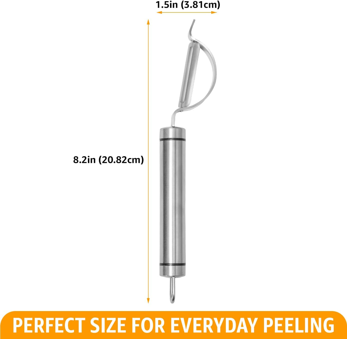 Vegetable Peeler for Kitchen, Y Peeler with SUS 304 Stainless Steel Blade & Handle, Ultra Sharp Potato Peeler with Built-in Eye Remover, Multifunctional Fruit & Veggie Peeler, Easy-Hang Loop