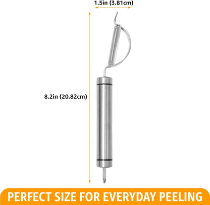 Vegetable Peeler for Kitchen, Y Peeler with SUS 304 Stainless Steel Blade & Handle, Ultra Sharp Potato Peeler with Built-in Eye Remover, Multifunctional Fruit & Veggie Peeler, Easy-Hang Loop
