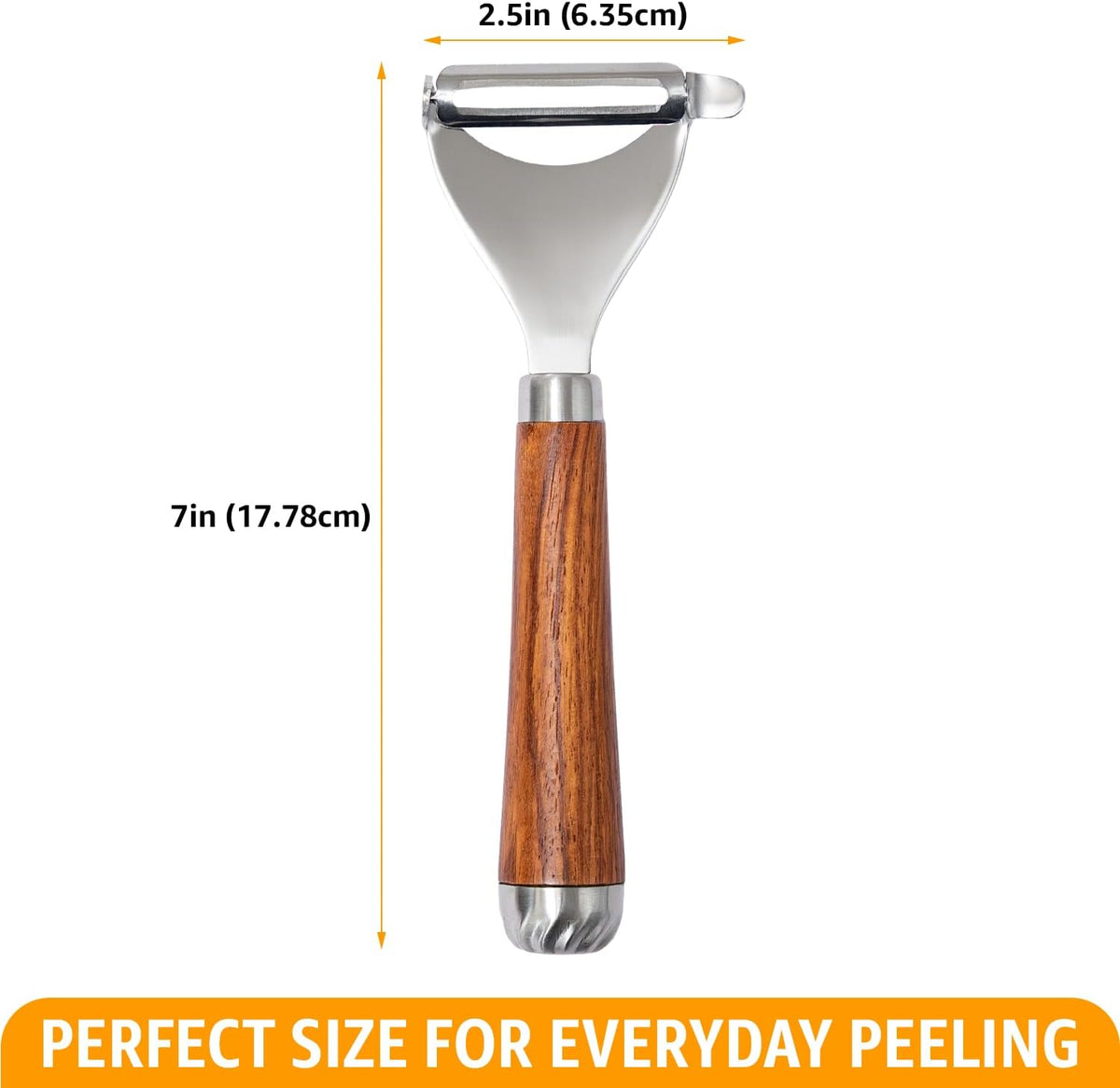 Vegetable Peeler for Kitchen, Y Peeler with SUS 304 Stainless Steel Blade & Handle, Ultra Sharp Potato Peeler with Built-in Eye Remover, Multifunctional Fruit & Veggie Peeler, Easy-Hang Loop