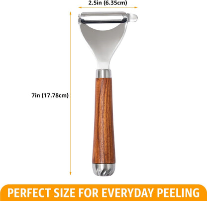 Vegetable Peeler for Kitchen, Y Peeler with SUS 304 Stainless Steel Blade & Handle, Ultra Sharp Potato Peeler with Built-in Eye Remover, Multifunctional Fruit & Veggie Peeler, Easy-Hang Loop