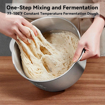Dough Mixer 7.4QT Large Capacity Electric Dough Maker with Ferment Function for Baking Bread Dough&Pizza Dough - Dough whisk 304 Stainless Steel Blender Add water/seasoning with Top Small Window