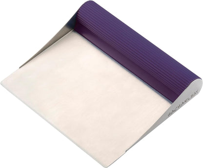 Rachael Ray Tools and Gadgets Stainless Steel Pastry Scraper / Bench Scrape / Kitchen Tool for Baking and Cooking / Dishwasher Safe, Red
