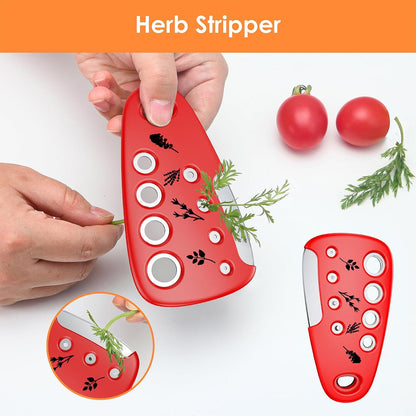 Kitchen Unique Gadgets Set 6 Pieces, Space Saving, Cheese Grater, Bottle Opener, Fruit Vegetable Peeler, Pizza Cutter, Garlic Ginger Grinder, Herb Stripper Gift Set