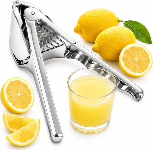 Durable Stainless Steel Manual Lemon Juicer, Handheld Citrus Squeezer for Lemon, Lime and Orange