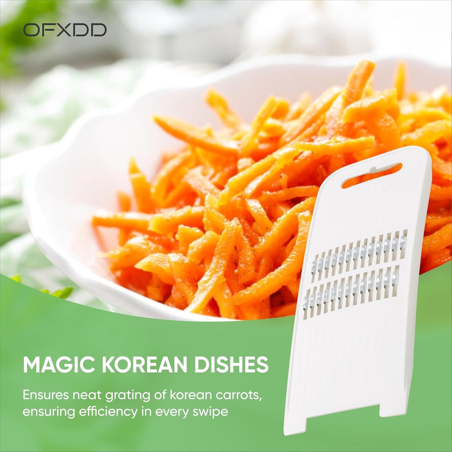 Julienne and Korean Carrot Salad Grater - Kitchen Hand Vegetable Grater - Carrot Plastic Shredder