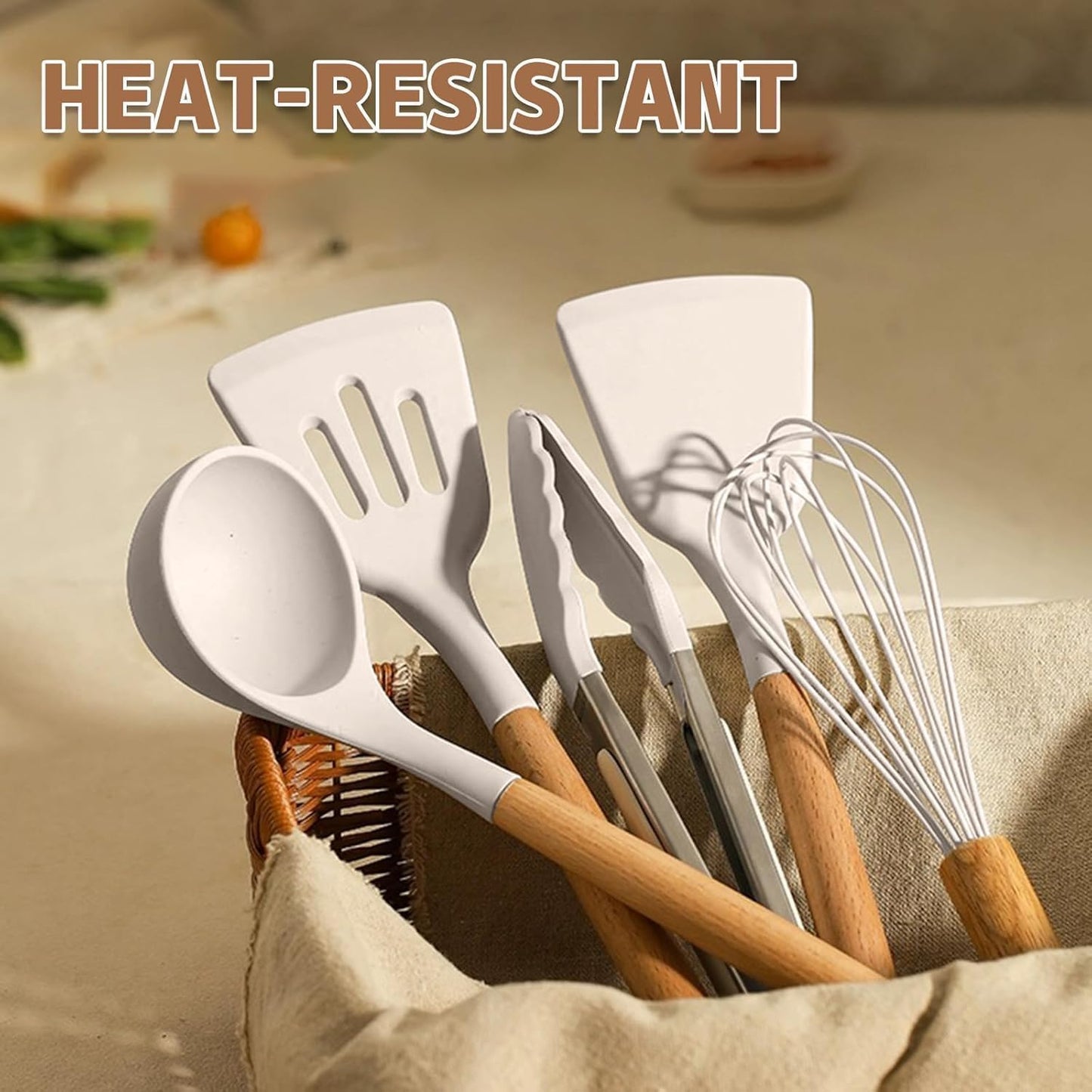 Food Grade Thickened Silicone (Stainless Steel Core) Kitchen Gadgets Tools Set - Kitchen Cooking Utensils Set, Heat Resistant Kitchen Spatula Tools Set