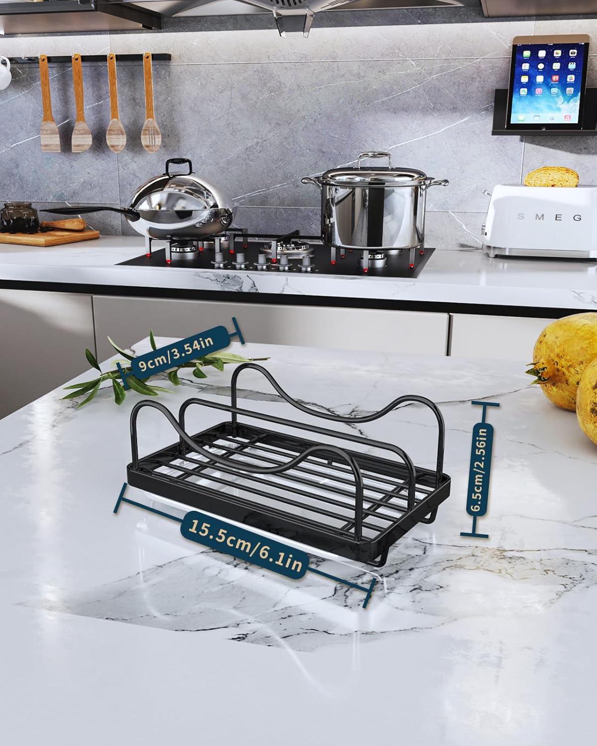 Sponge Holder for Kitchen Sink - Movable Sink Caddy for Countertop Organizer, 304 Stainless Steel Sponge Holder with Detachable Drip Tray for Kitchen Accessories-Silver