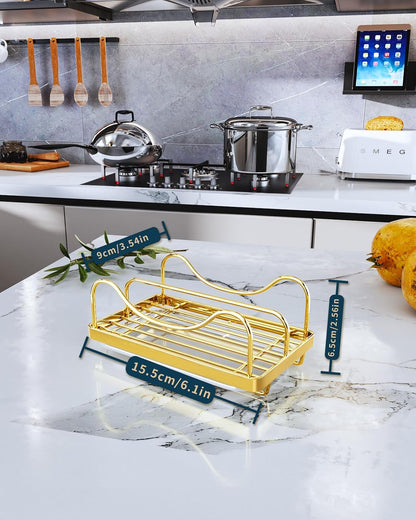 Sponge Holder for Kitchen Sink - Movable Sink Caddy for Countertop Organizer, 304 Stainless Steel Sponge Holder with Detachable Drip Tray for Kitchen Accessories-Silver
