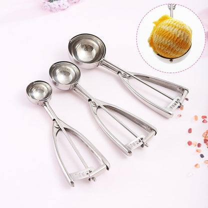 Melon baller Scoop, Melon Baller, Ice Cream Scoop Cookie Scoops Cookie Scoops for Baking Set of 3 Include L/M/S for Fruit, Cupcake Ice Cream waffle(3PCS)