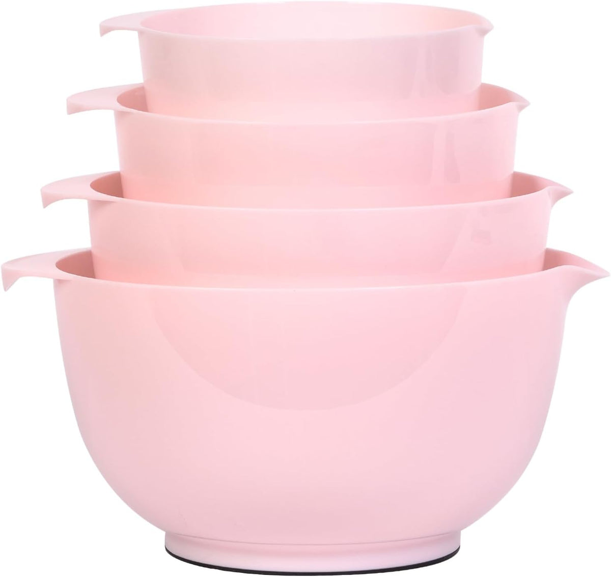 BoxedHome Mixing Bowls Set of 4, BPA Free Plastic,Microwave Safe, Pink