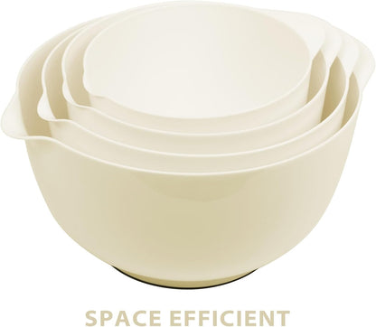 BoxedHome Mixing Bowls Set of 4, BPA Free Plastic,Microwave Safe, Pink
